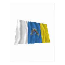 Islas Canarias que agitan la bandera Postales