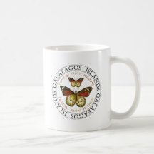 Islas de las Islas Galápagos de las mariposas Tazas De Café