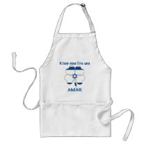 Israelíes personalizada me besan que soy Amar delantales