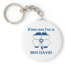 Israelíes personalizada me besan que soy Ben David llaveros
