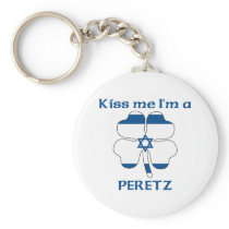 Israelíes personalizada me besan que soy Peretz llaveros