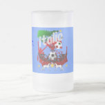 Italia aviva la taza de cerveza de Forza Azzurri d
