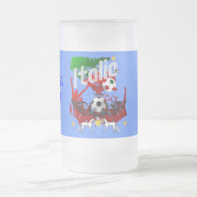 Italia aviva la taza de cerveza de Forza Azzurri d