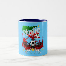 Italia aviva los regalos del fútbol de la taza de 