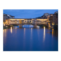 Italia, Florencia, reflexiones de la noche en Tarjeta Postal