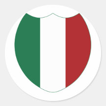 Italia/Italia Pegatina Redonda