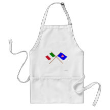 Italia y banderas cruzadas Molise Delantales