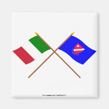 Italia y banderas cruzadas Molise Iman