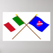 Italia y banderas cruzadas Molise Impresiones