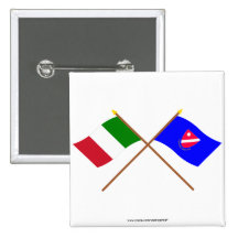 Italia y banderas cruzadas Molise Pins