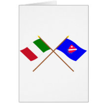 Italia y banderas cruzadas Molise Tarjeta