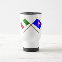Italia y banderas cruzadas Molise Taza