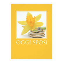 italiano amarillo de la invitación del boda del na