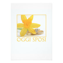 Italiano de la invitación del boda del narciso
