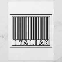 Italiano del código de barras tarjetón