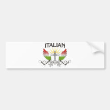 Italiano para la vida pegatina de parachoque