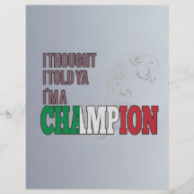 Italiano y un campeón tarjeton