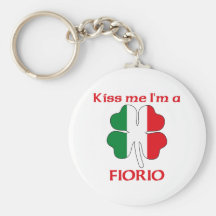 Italianos personalizada me besan que soy Fiorio Llavero Personalizado