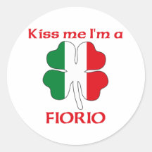 Italianos personalizada me besan que soy Fiorio Etiqueta