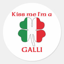 Italianos personalizada me besan que soy Galli Etiqueta
