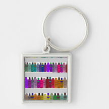 Jabone el arco iris de la botella - para los cuart llavero personalizado