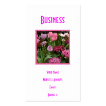 Jacintos de los tulipanes de las margaritas tarjetas de negocios