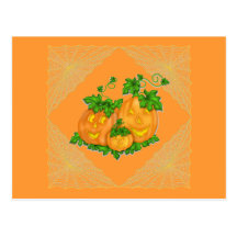 Jack O'Lanterns Halloween Postal