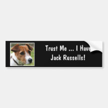 Jack Russell Terrier Etiqueta De Parachoque