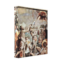 Jacopo del Conte - el bautismo de Cristo Impresión En Lienzo Estirada