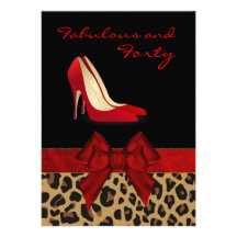 Jaguar elegante Stiletto Custom Invitation de seño Comunicados Personalizados
