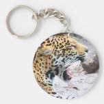 Jaguar manchado pintó imagen llavero personalizado