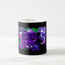 "Jaguar violeta salvaje " Tazas