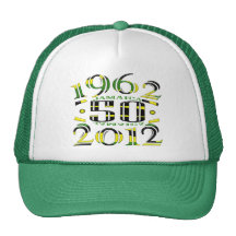 Jamaica 50 1962-2012 gorras de la celebración