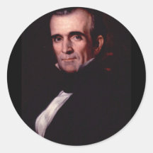 James K. Polk 11 Pegatinas Redondas