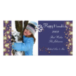 Jánuca feliz, champán burbujea los photocards tarjetas fotograficas personalizadas