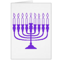 Jánuca Shalom Menorah Tarjeton