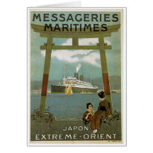 "Japon Extremo-Oriente" Messegeries Maritimes Tarjetón