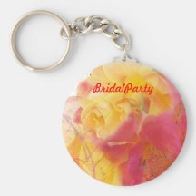 Jardín casual BridalParty Llaveros Personalizados