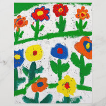 Jardín colorido flyer a todo color