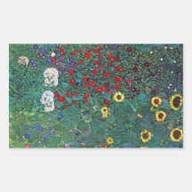 Jardín con el crucifijo 2 de Gustavo Klimt Pegatinas