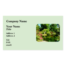 Jardín con el puerto franco Bahamas de la estatua Tarjetas Personales