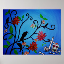 JARDÍN DE DIA DEL LOS MUERTOS POSTERS