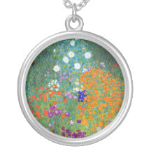 Jardín de flores, Gustavo Klimt Colgantes