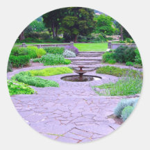 Jardín de hierbas circular con la fuente, Dunedin, Pegatina