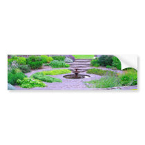Jardín de hierbas circular con la fuente, Dunedin, pegatinas de parachoque