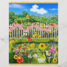 jardín de la cabaña de la primavera flyer a todo color