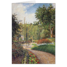 Jardín de Les Mathurins en Pontoise por Pissarro Tarjeton