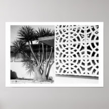 Jardín de los mediados de siglo posters