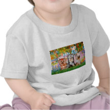 Jardín de los terrieres de Yorkshire (tres) - Camiseta