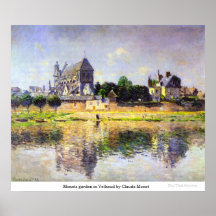 Jardín de Monets en Vetheuil de Claude Monet Posters
